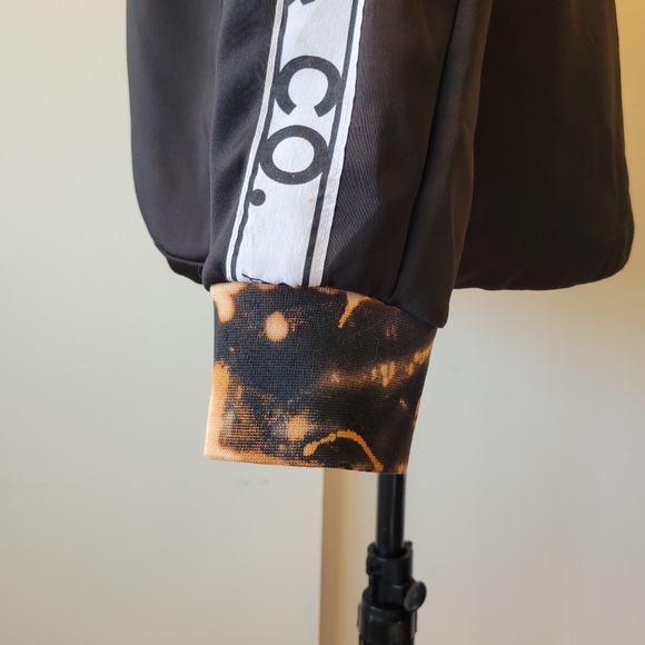 PRPS mens large black brunson logo Spell out ribbon down sleeves full zip - Picture 8 of 10